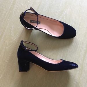 SJP Blue Velvet Heels